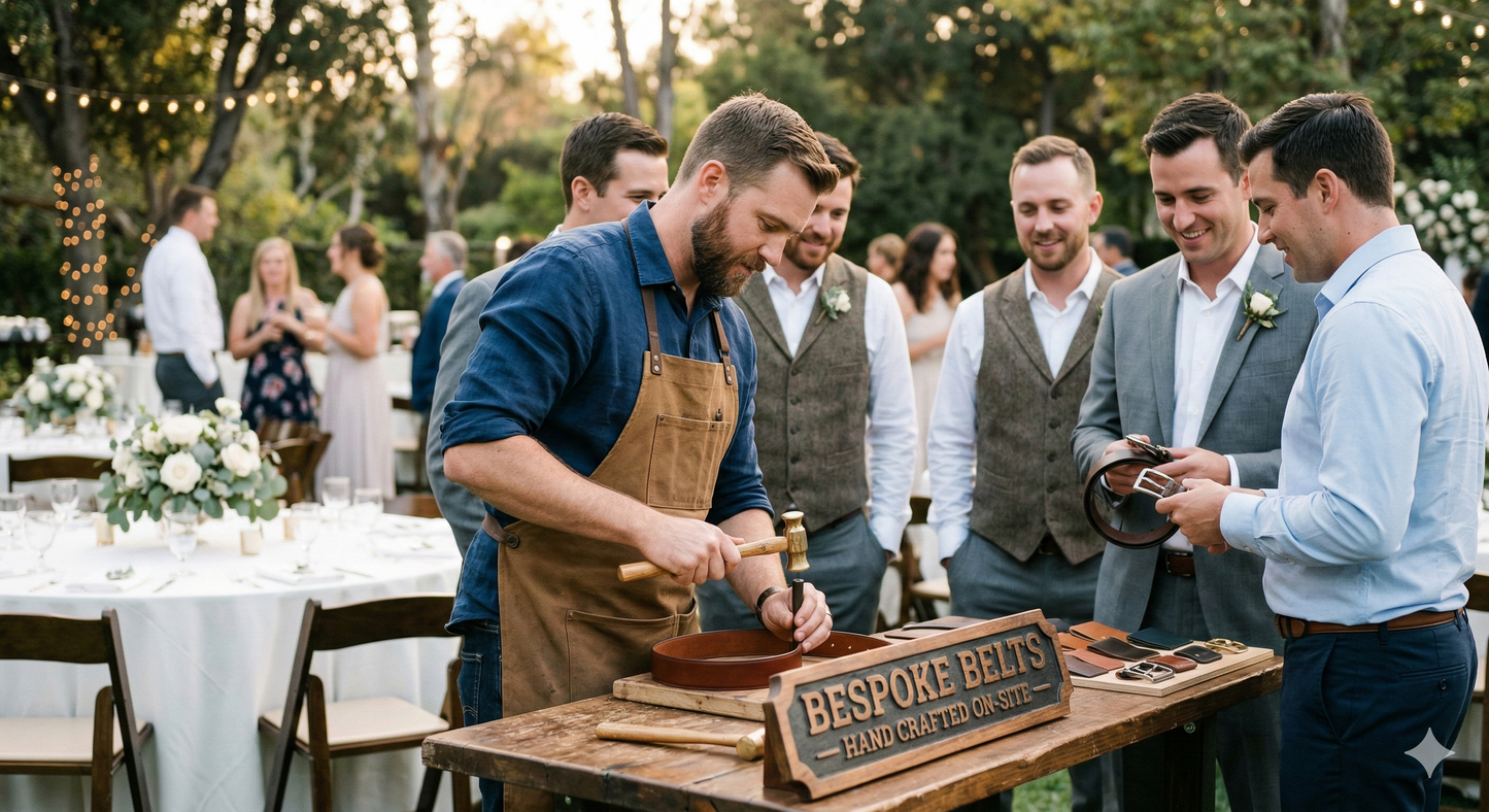 Live Bespoke Belt Making: Your Ultimate Groomsmen Experience in LA, Santa Barbara, and San Diego