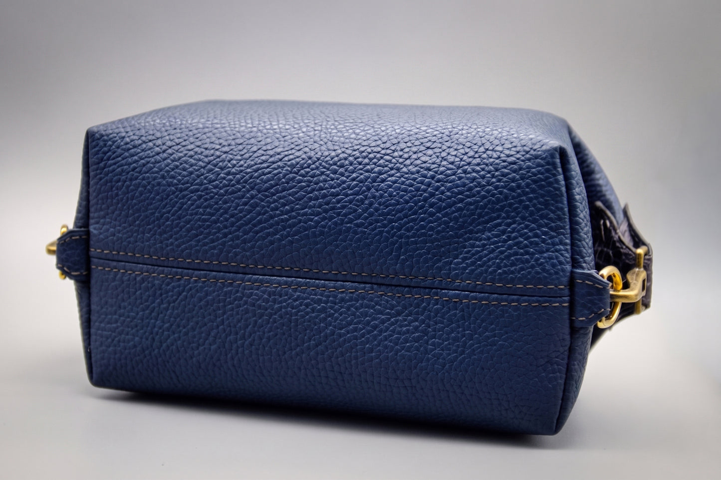 
                  
                    Leather Toiletry Bag Dopp Kit - Navy Blue
                  
                