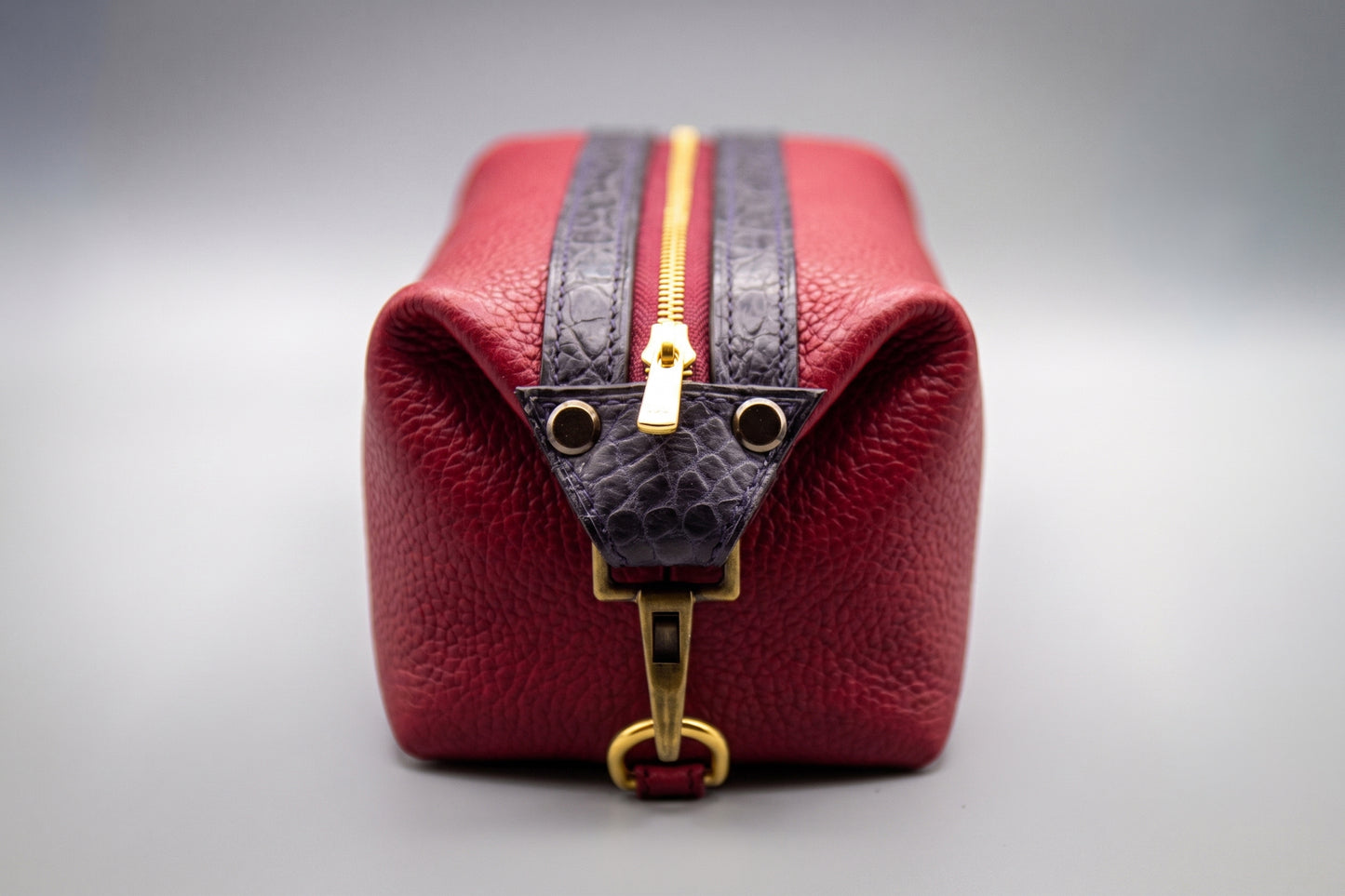 
                  
                    Leather Toiletry Bag Dopp Kit - Red
                  
                