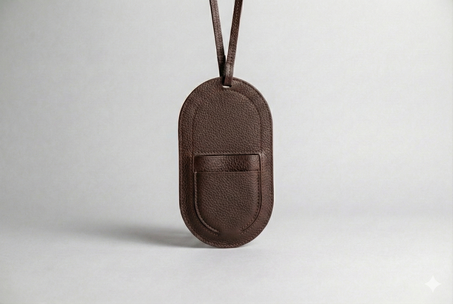 
                  
                    Leather Phone Purse in Brown French Chèvre
                  
                