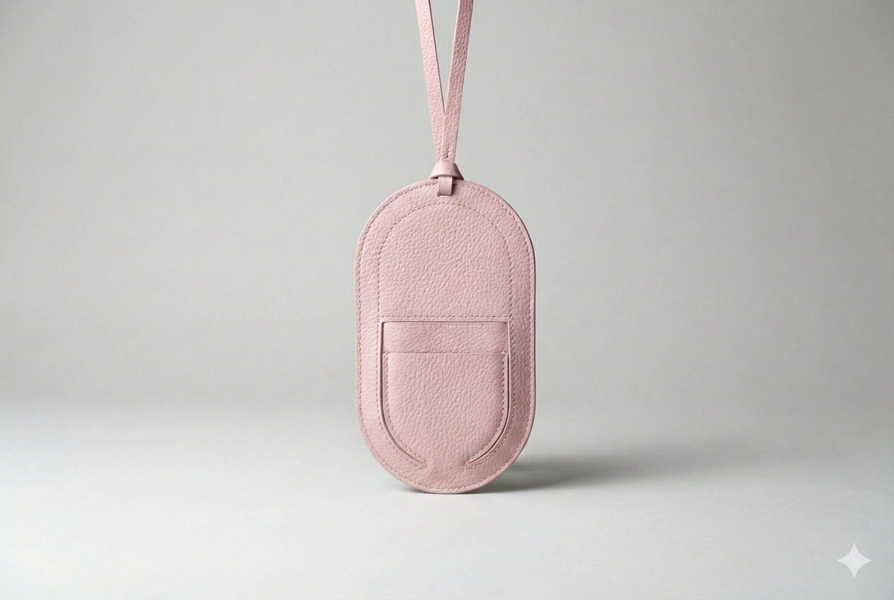 
                  
                    Leather Phone Purse in Brown French Chèvre
                  
                