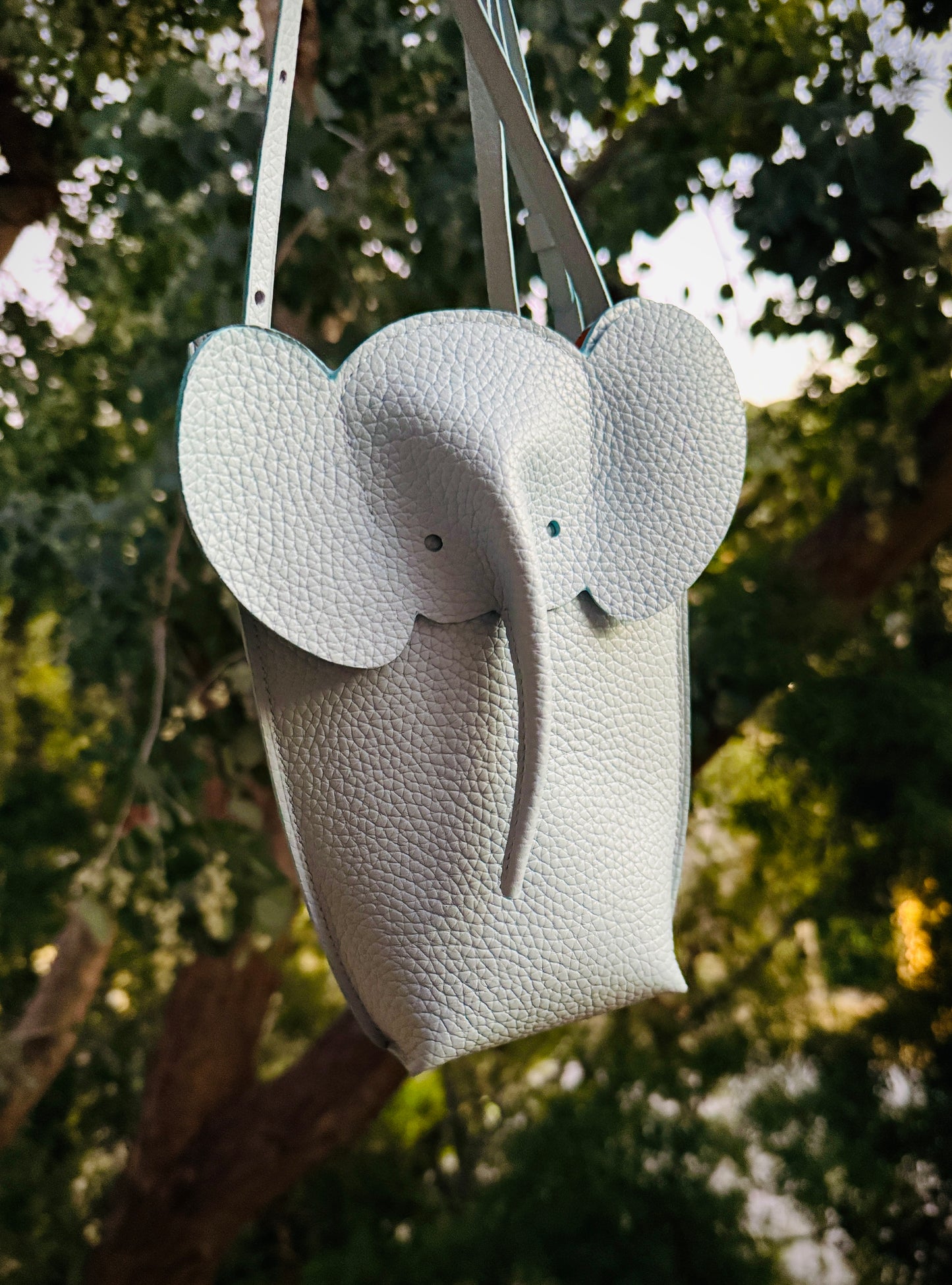 
                  
                    Elephant Crossbody Phone Purse - Baby Blue Italian Leather
                  
                