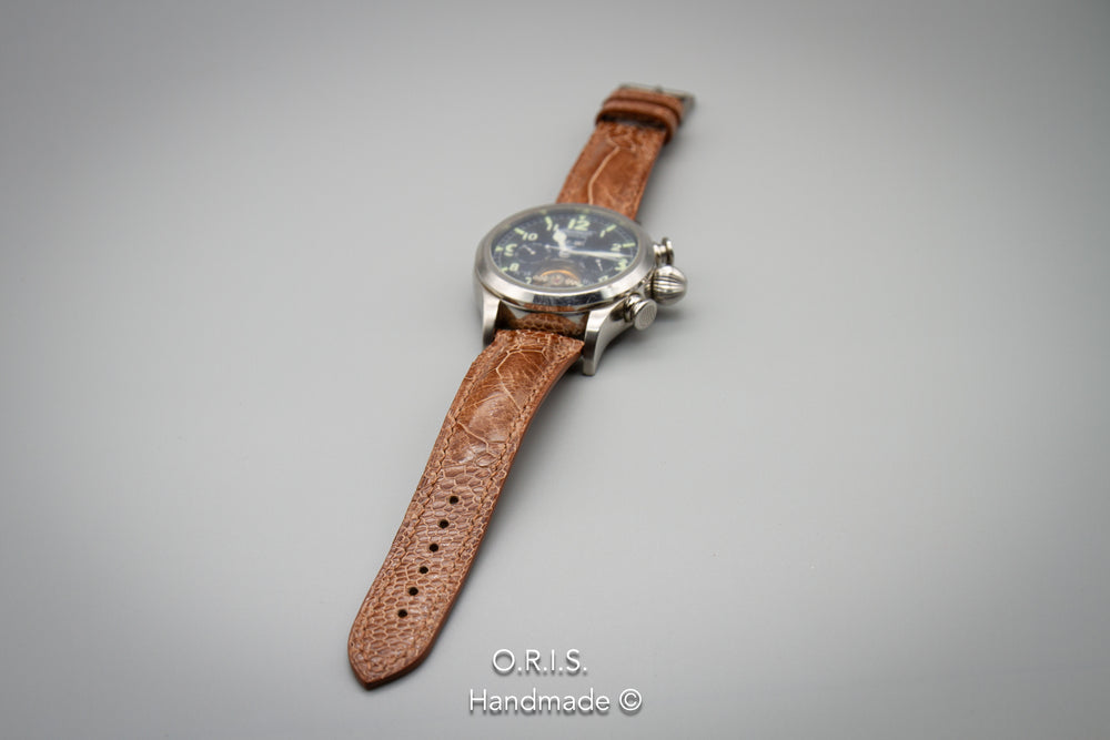 
                  
                    Ostrich Leather Watch Strap - Light Brown (Padded)
                  
                