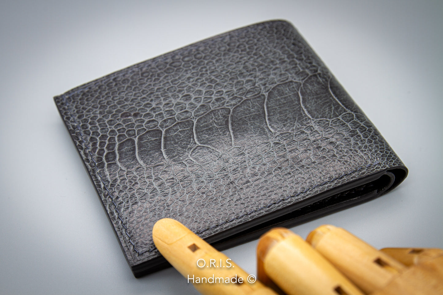 Mini Crocodile Leather Wallet / Ostrich leather wallet - super nice gift.