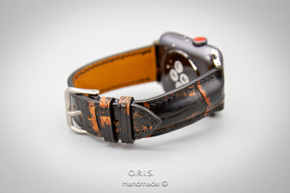 Apple Watch Band - Outlaw Black Alligator Leather