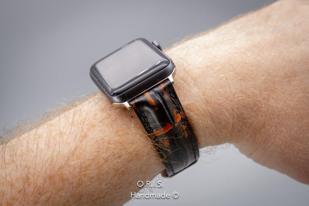 
                  
                    Apple Watch Band - Outlaw Black Alligator Leather
                  
                