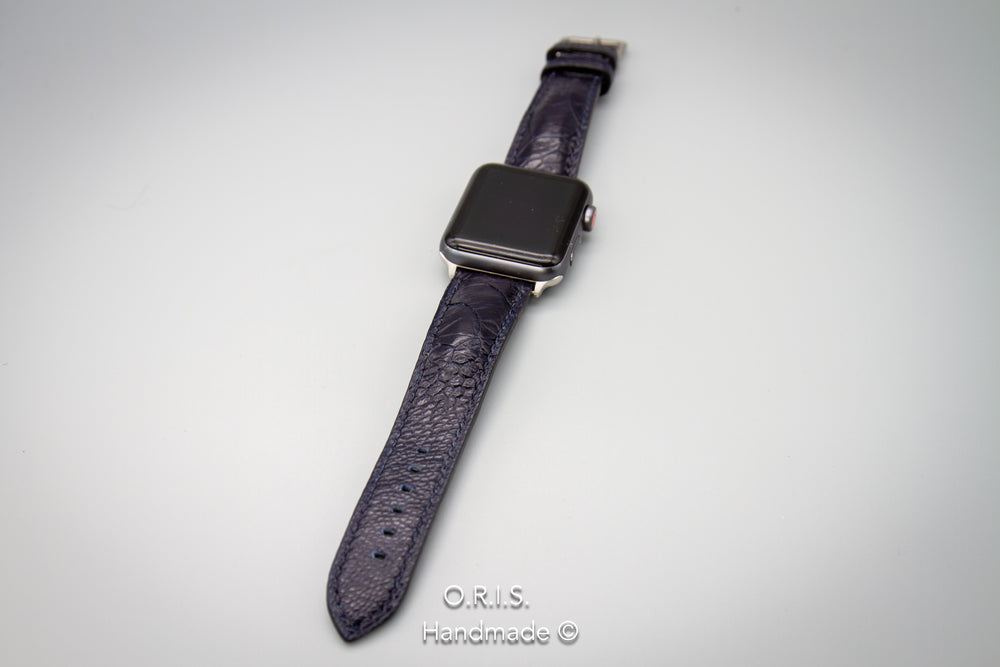 
                  
                    Apple Watch Band - Dark Blue Ostrich Leather
                  
                