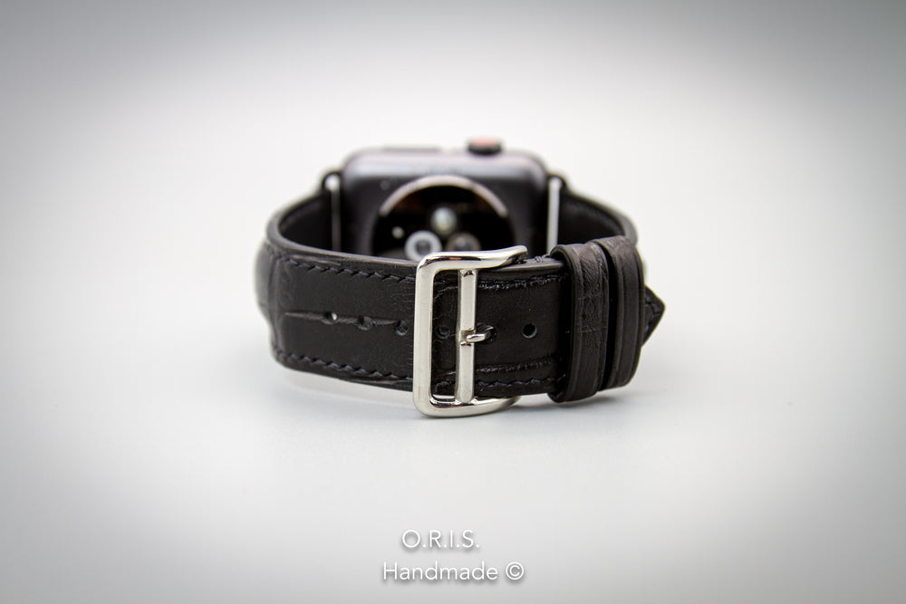 
                  
                    Apple Watch Band - Matte Black Alligator Leather
                  
                