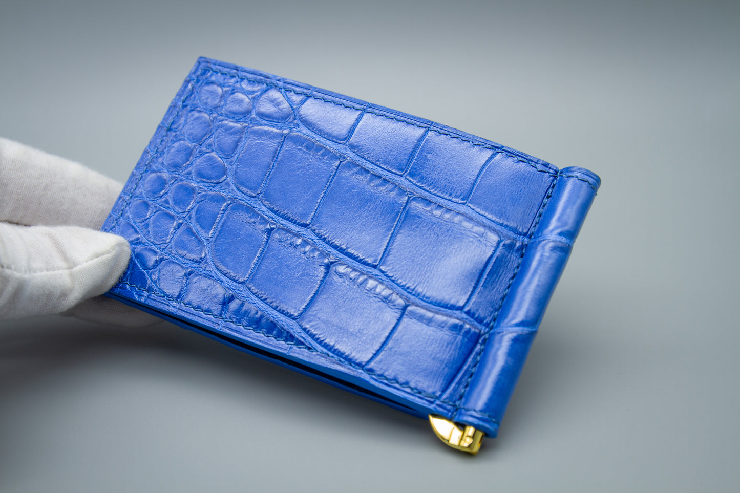 
                  
                    Crocodile Money Clip Wallet - Blue
                  
                