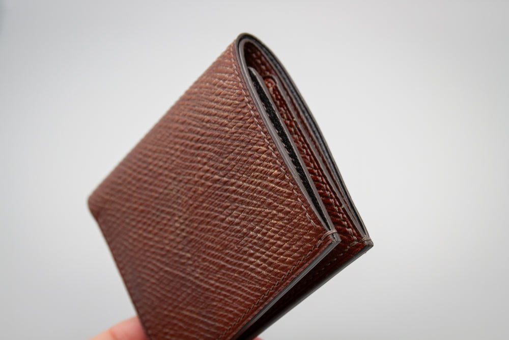 Russian Hatch Leather Wallet - Brown