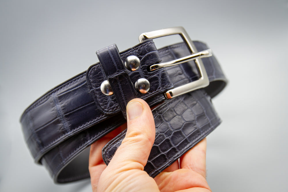 
                  
                    American Alligator Belt - Matte Navy
                  
                