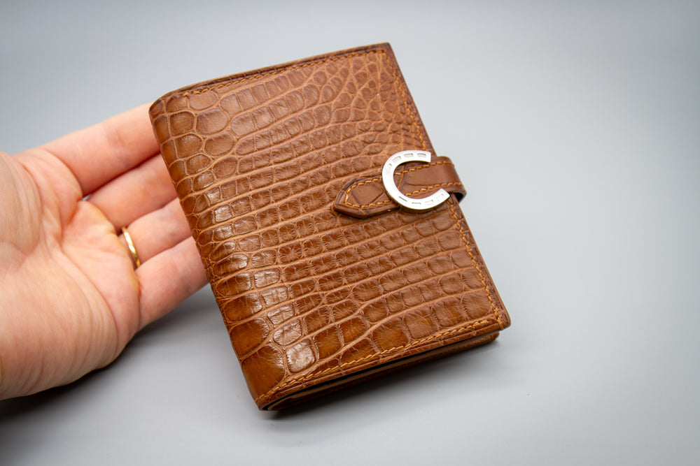 Mini alligator wallet womens