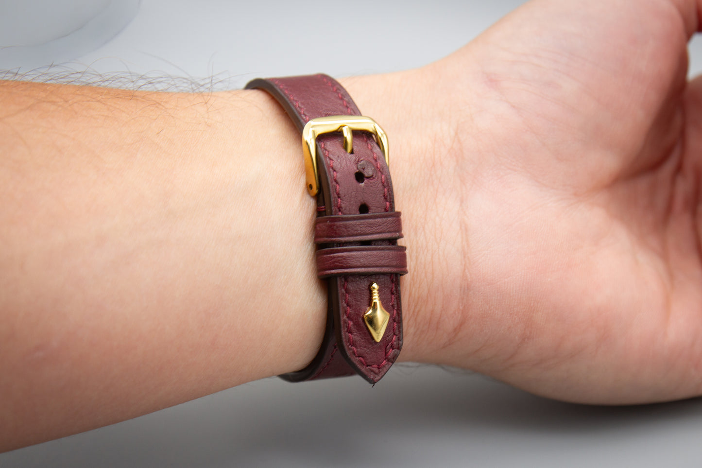 
                  
                    Ostrich Leather Watch Strap - Burgundy
                  
                