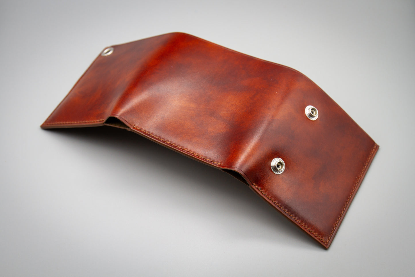 
                  
                    Luxury Trifold Wallet for Men - Italian Museum Calf in Marbled Brown
                  
                