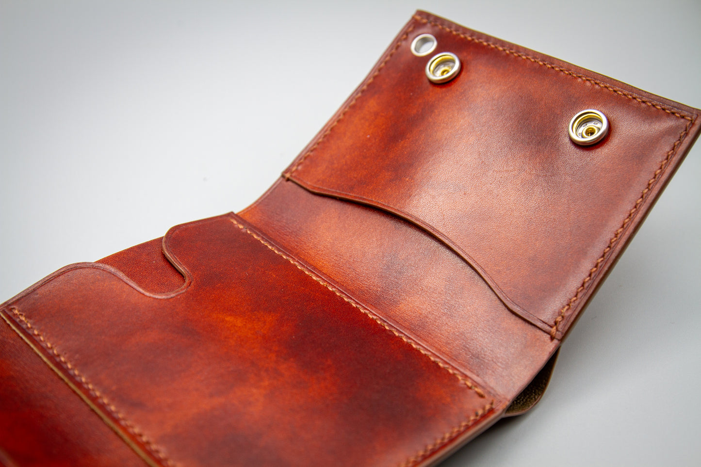 
                  
                    Luxury Trifold Wallet for Men - Italian Museum Calf in Marbled Brown
                  
                