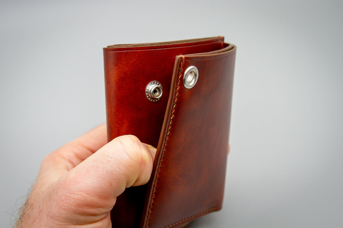 
                  
                    Luxury Trifold Wallet for Men - Italian Museum Calf in Marbled Brown
                  
                