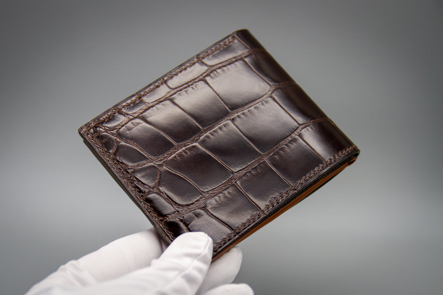 
                  
                    American Alligator Bifold Wallet - Glazed Brown
                  
                