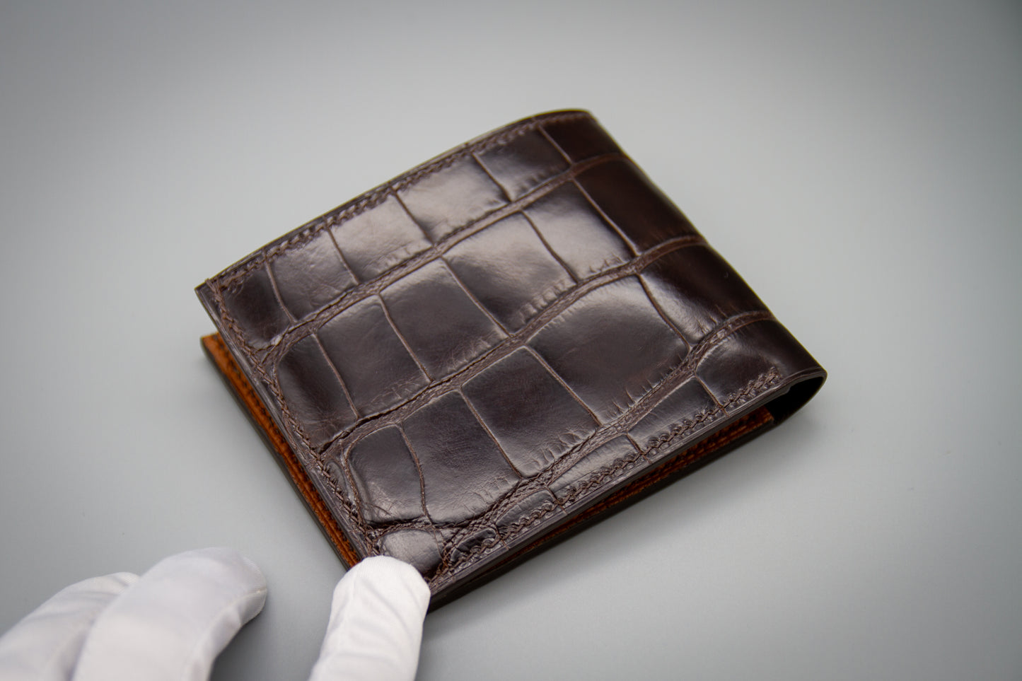 
                  
                    American Alligator Bifold Wallet - Glazed Brown
                  
                