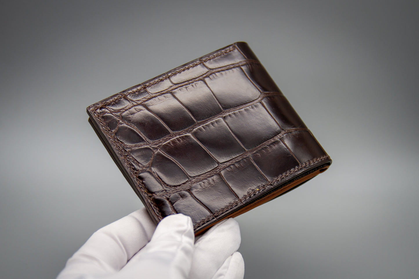 
                  
                    American Alligator Bifold Wallet - Glazed Brown
                  
                