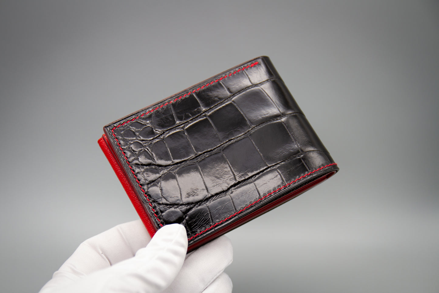 
                  
                    American Alligator Trifold Wallet - Glazed Black
                  
                