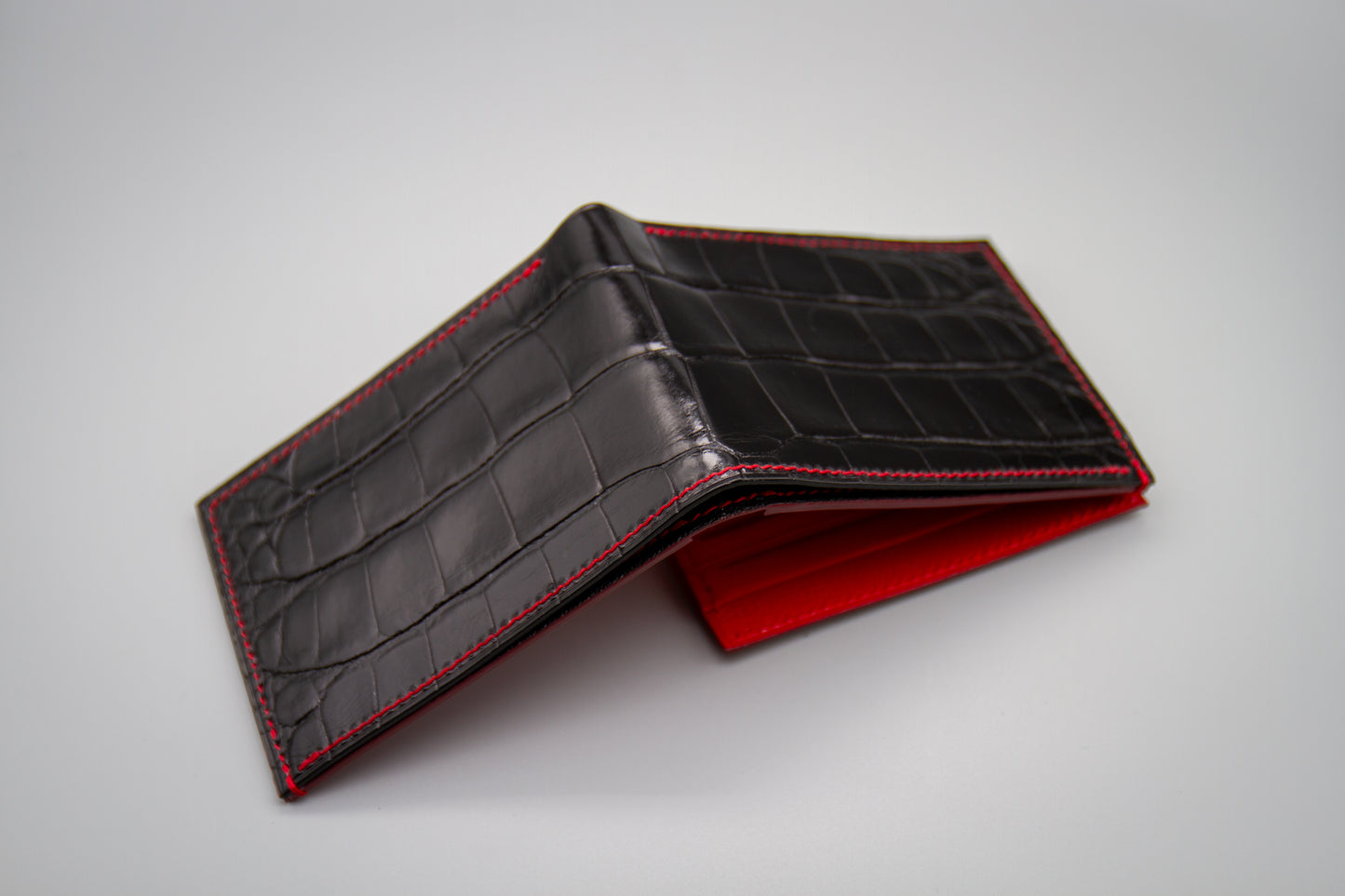 
                  
                    American Alligator Trifold Wallet - Glazed Black
                  
                