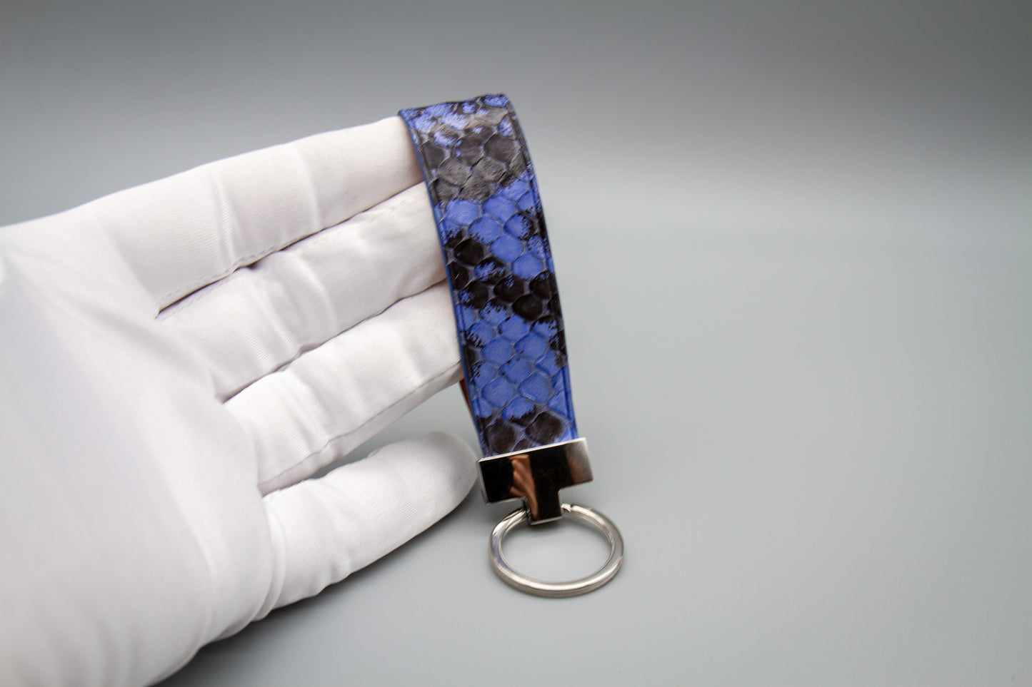 
                  
                    Luxury Leather Keychain - Blue Anaconda
                  
                