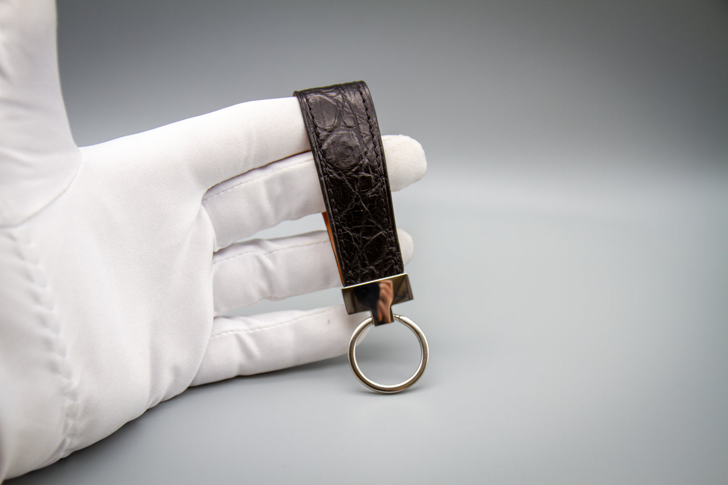 
                  
                    Luxury Alligator Leather Keychain - Black Alligator
                  
                