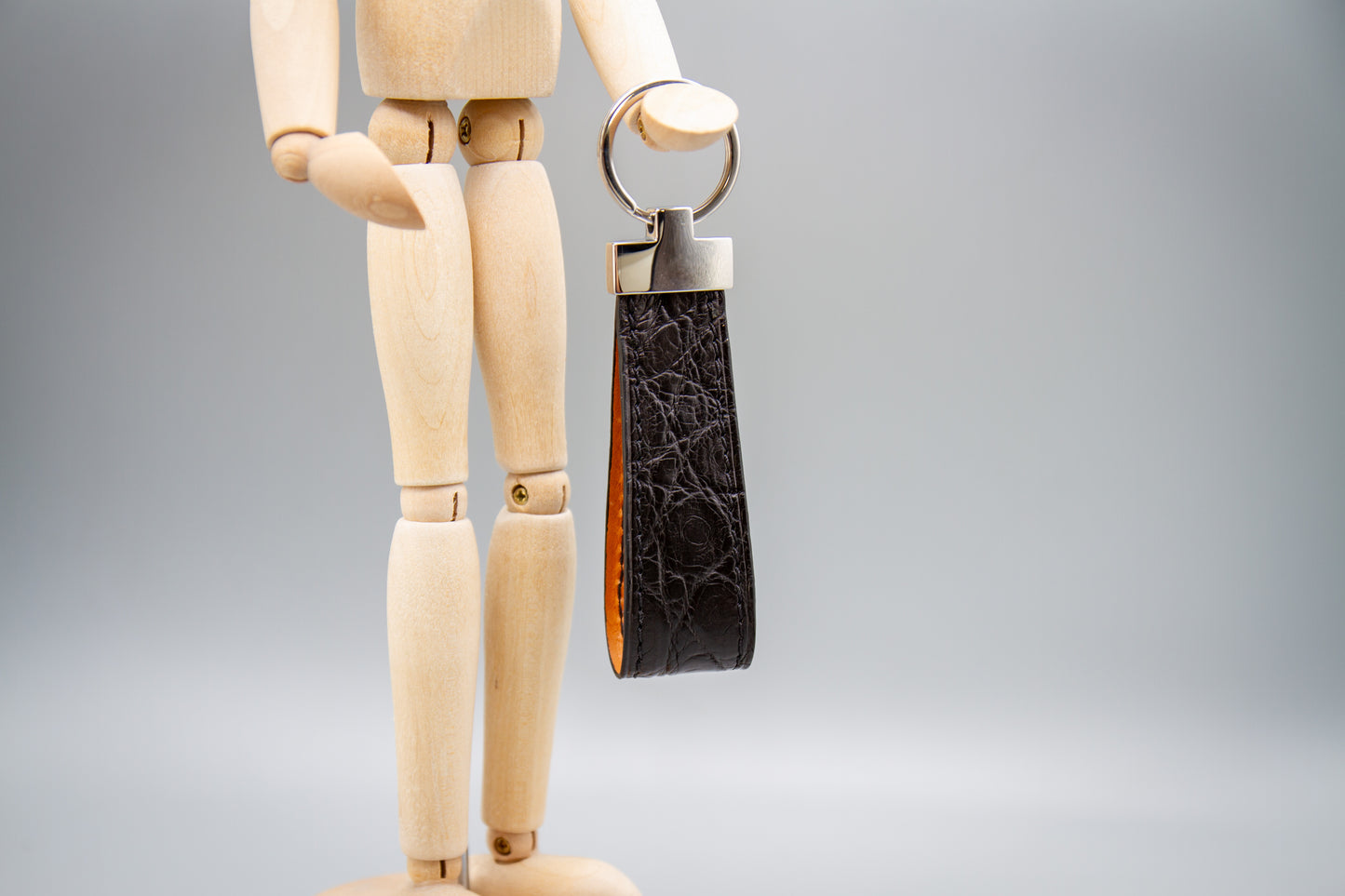 
                  
                    Luxury Alligator Leather Keychain - Black Alligator
                  
                