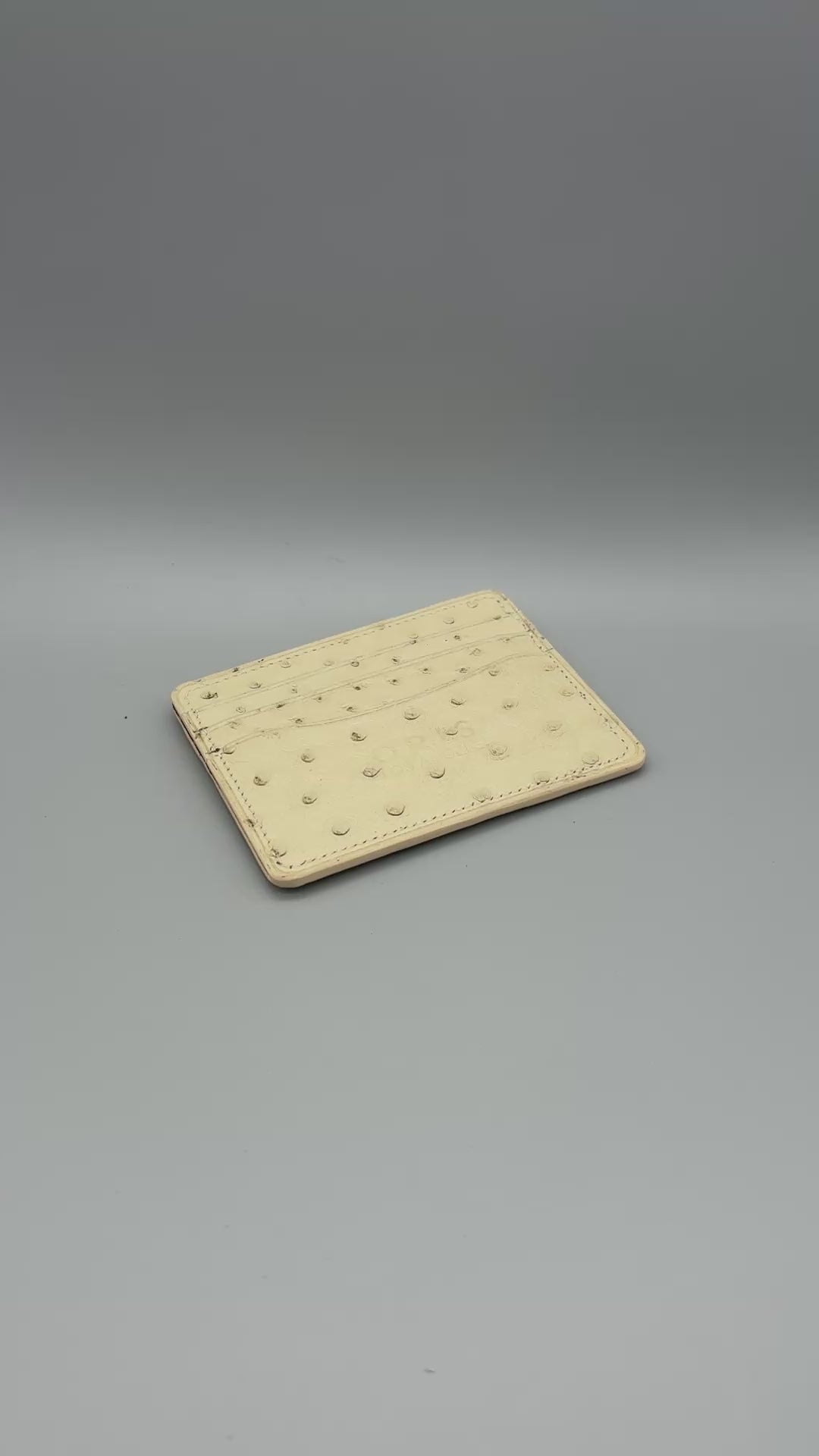 
                  
                    Load and play video in Gallery viewer, Ostrich Card Holder - Cream
                  
                