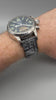 Custom-sized stone washed grey ostrich leg leather watch strap tailored to order