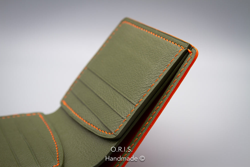 Italian Leather Orange Wallet, Orange Leather Wallet