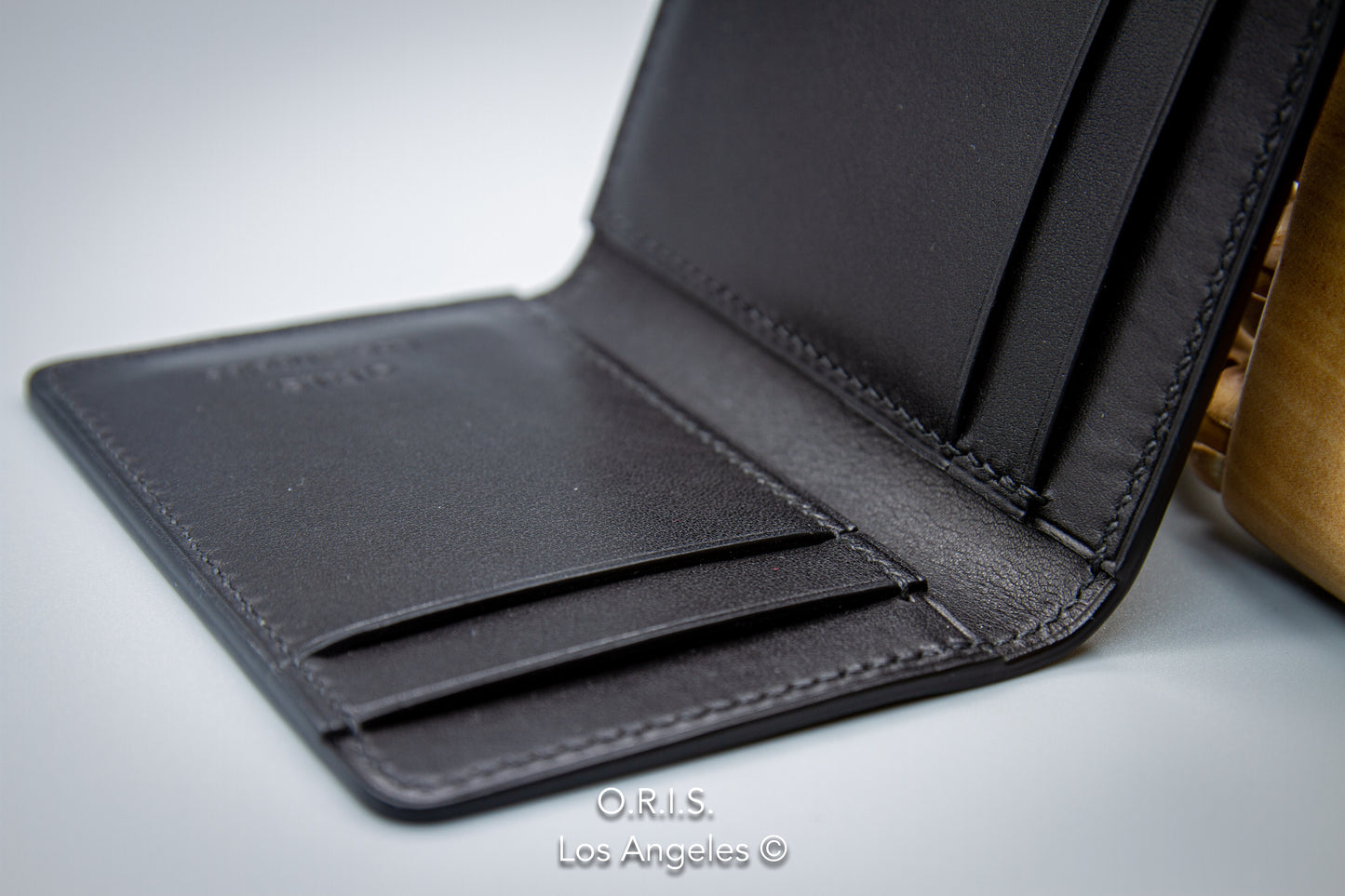 EPI Leather Slim Card Holder - Black Neutral Letters
