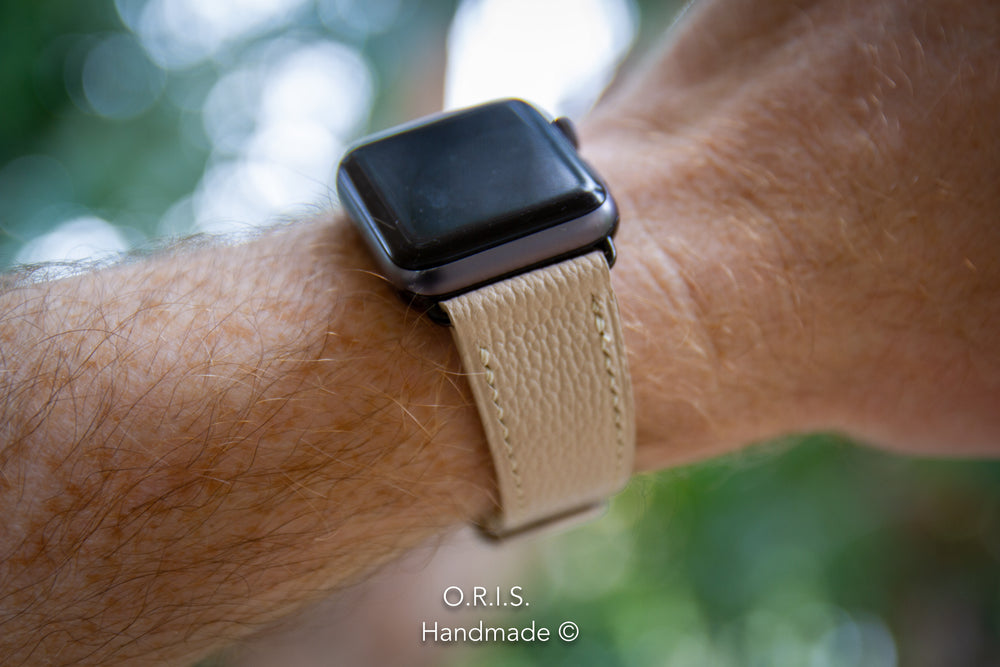 White Leather Apple Watch Band Handmade In Usa – Orishandmade