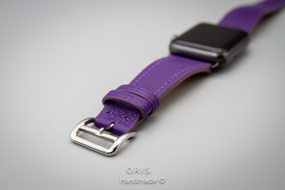 
                  
                    Apple Watch Band - Purple Chevre Leather
                  
                