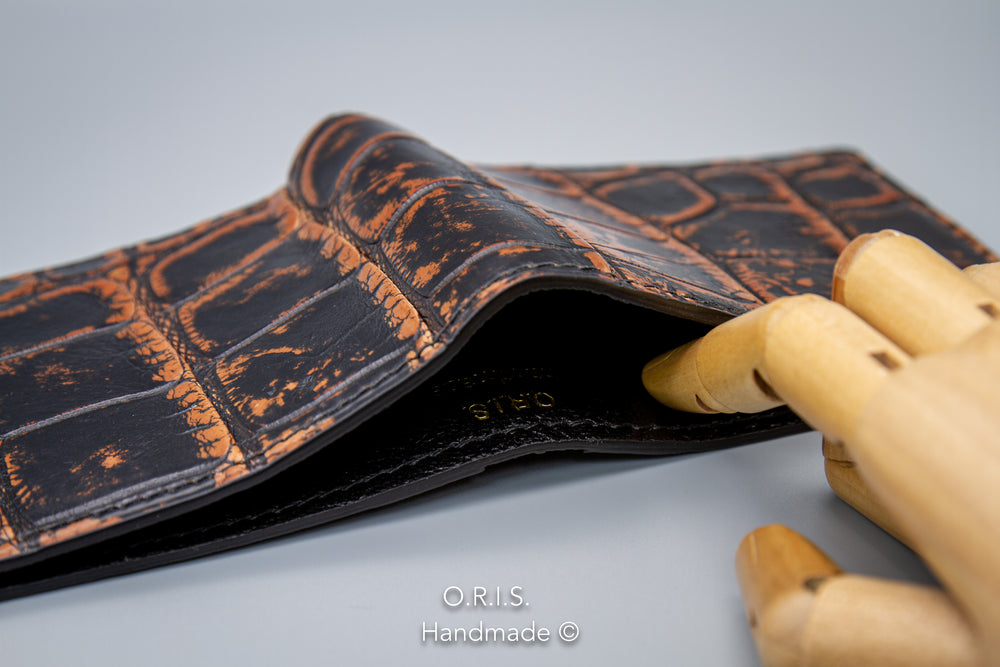 crocodile leather wallet