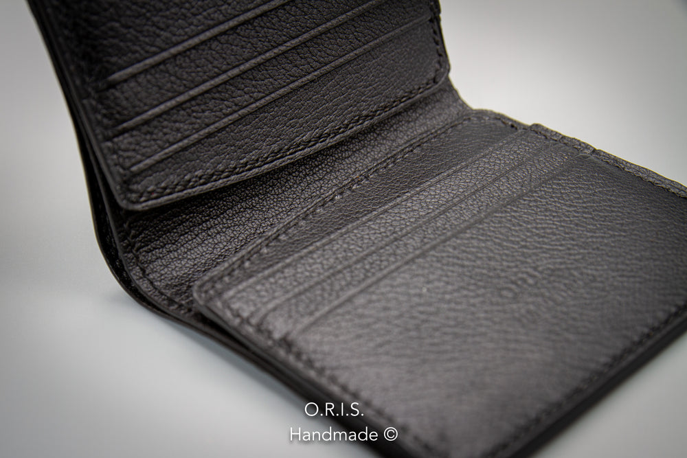 Handmade Wallet Men, Leather For Bifold Wallet, Black Premium