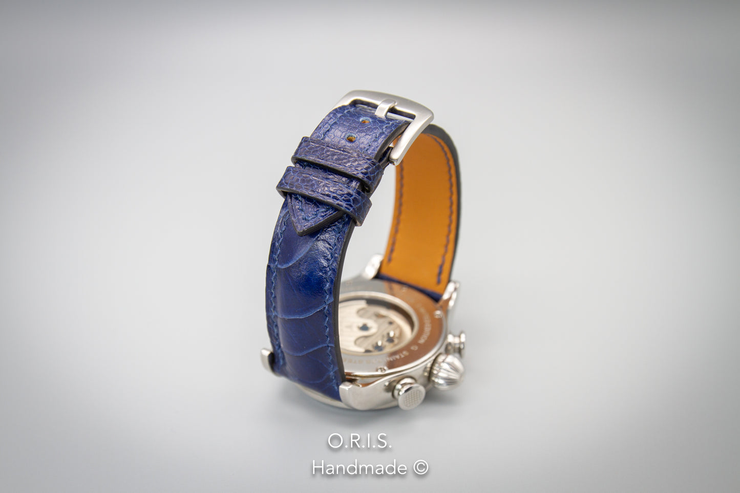 
                  
                    Ostrich Leather Watch Strap - Blue (Padded)
                  
                
