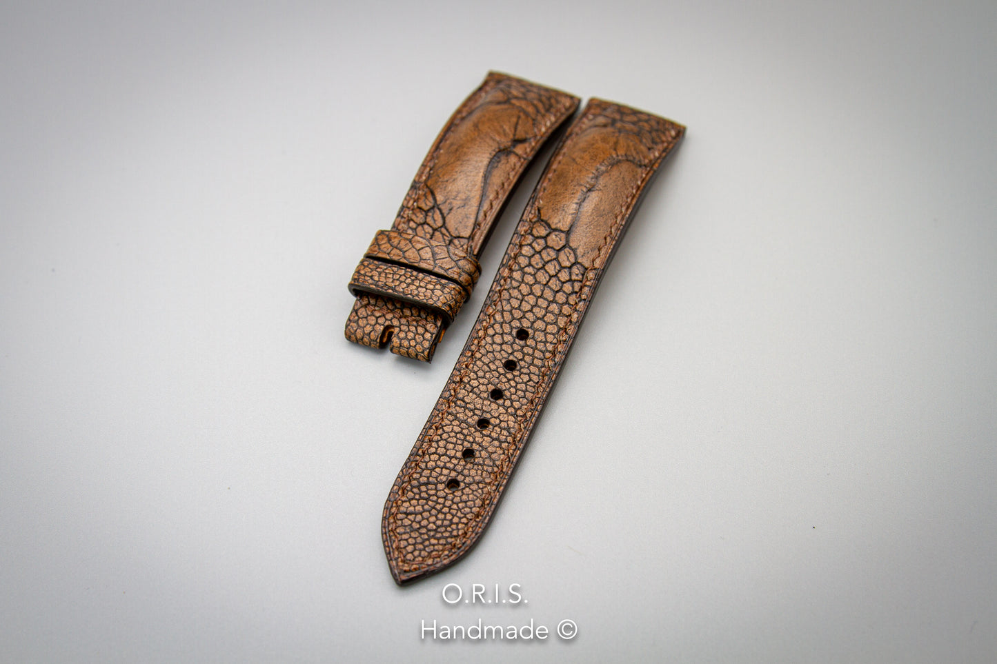 
                  
                    Ostrich Leather Watch Strap - Tobacco (Padded)
                  
                