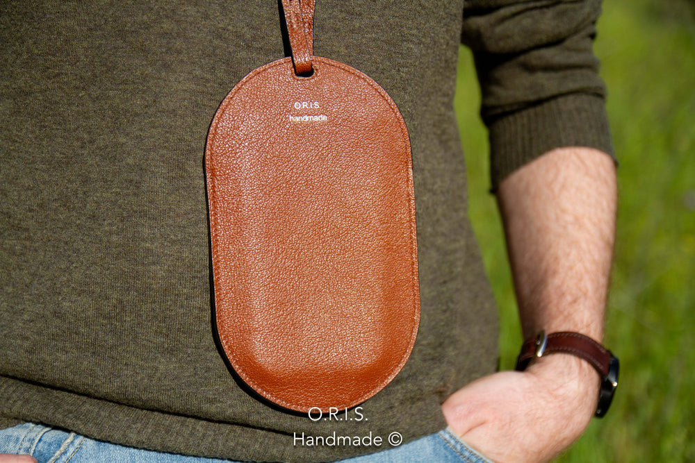 Unisex Phone Pouch in Brown French Chèvre Cell Phone Holder – orishandmade