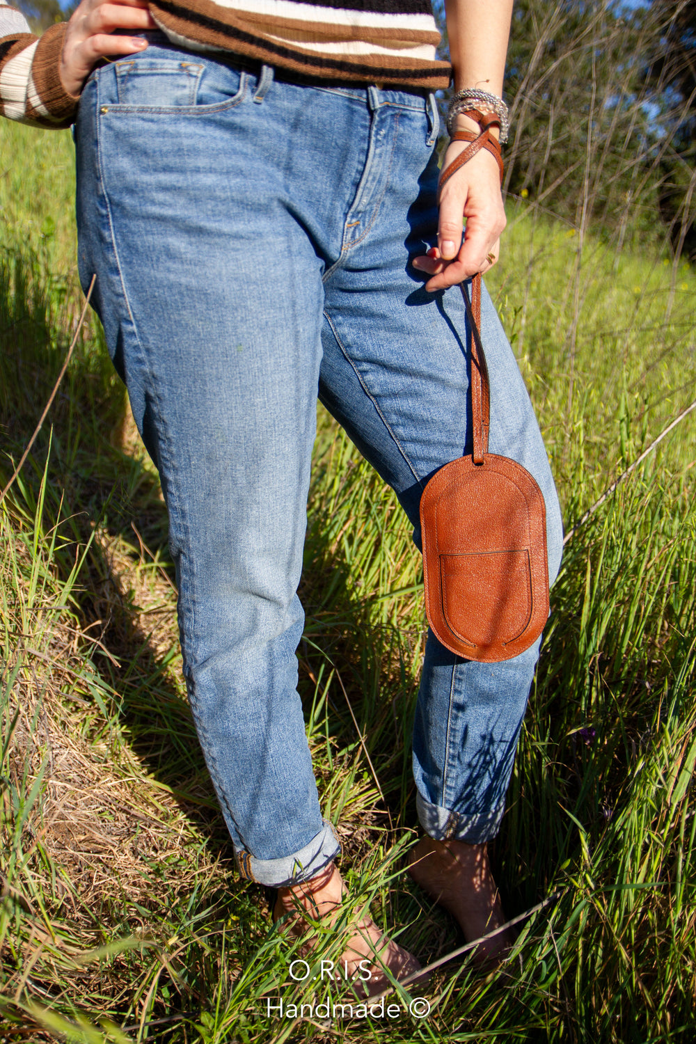 Unisex Phone Pouch in Brown French Chèvre Cell Phone Holder – orishandmade