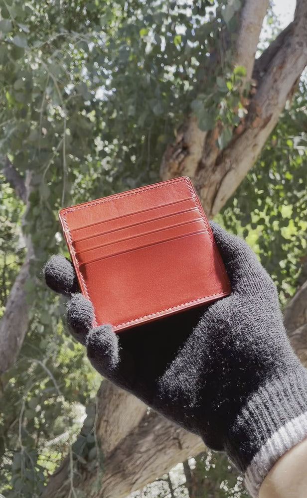 
                  
                    Load and play video in Gallery viewer, EDC Wallet - Red Italian Leather
                  
                