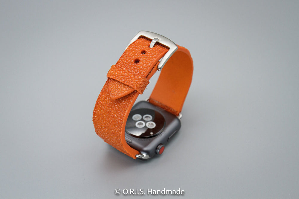 
                  
                    Stingray Leather Apple Watch Strap - Orange
                  
                