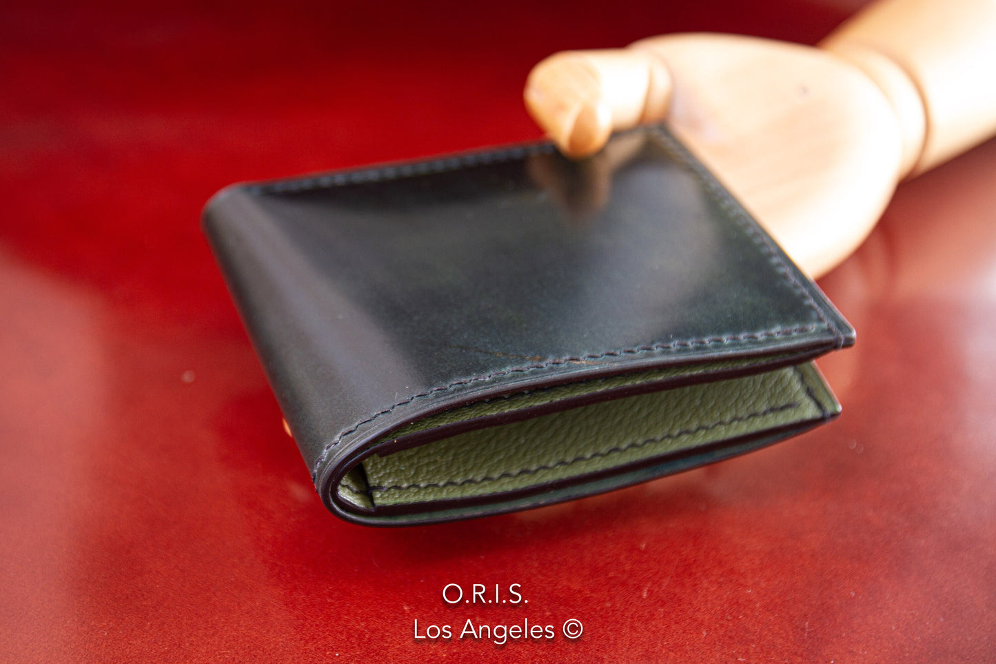 shell cordovan leather wallet