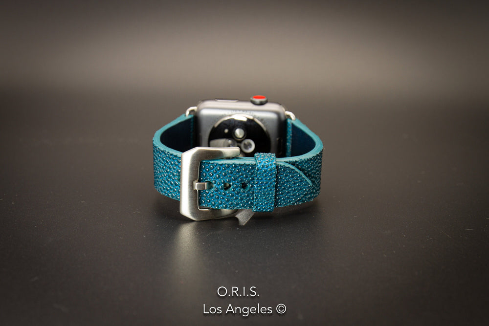 Stingray Leather Apple Watch Strap - Turquoise