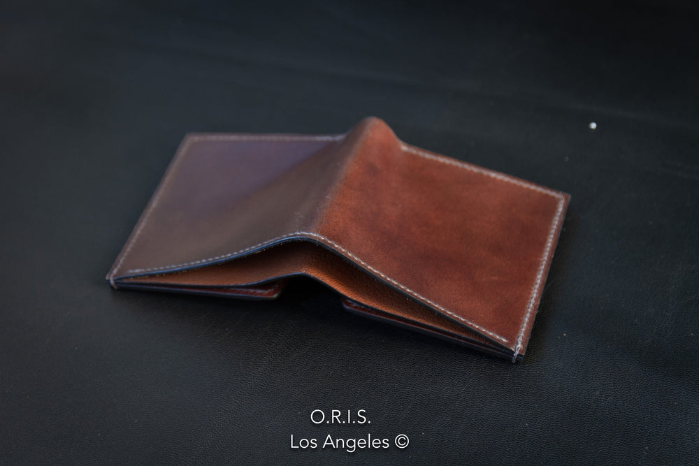Shell Cordovan Leather Short Bifold Wallet for Men