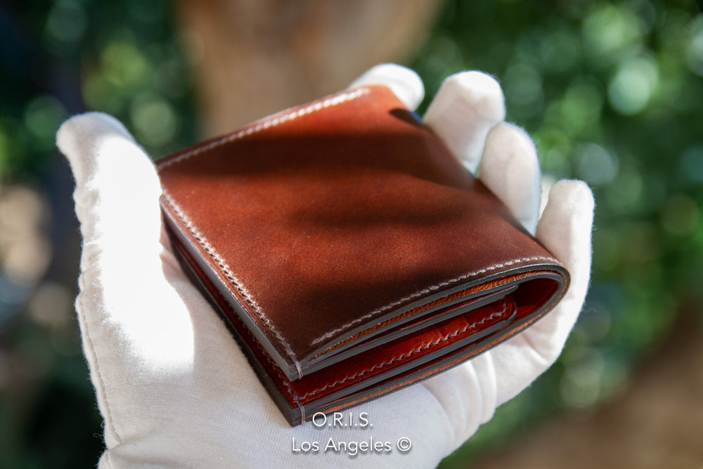 
                  
                    Shell Cordovan Leather Short Bifold Wallet for Men
                  
                