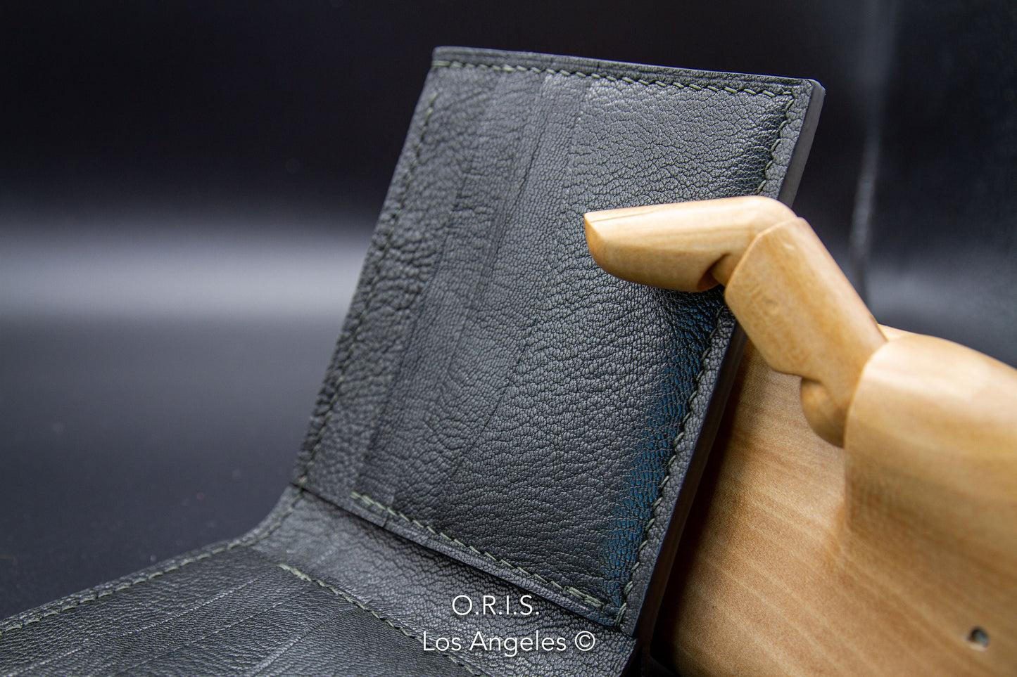Buy Ostrich Leg Leather Bifold Wallet in Grey Nubuck