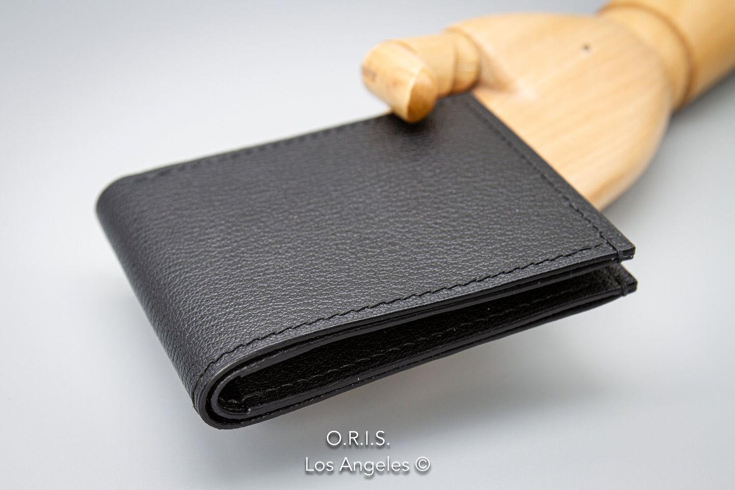 french chevre bifold leather wallet