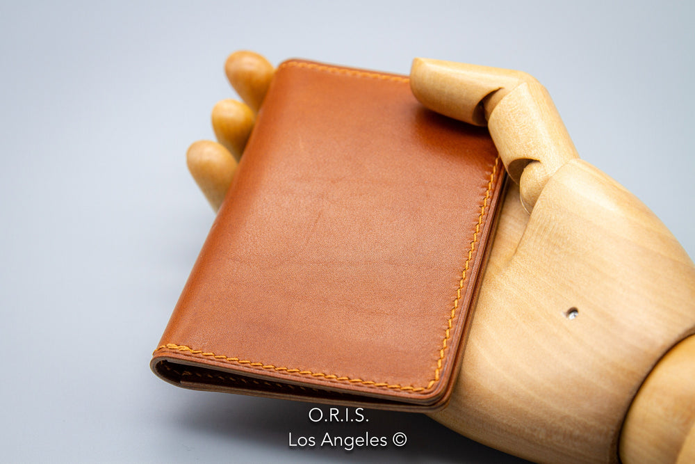 Compact Wallet in French Barenia Leather ORIS Handmade